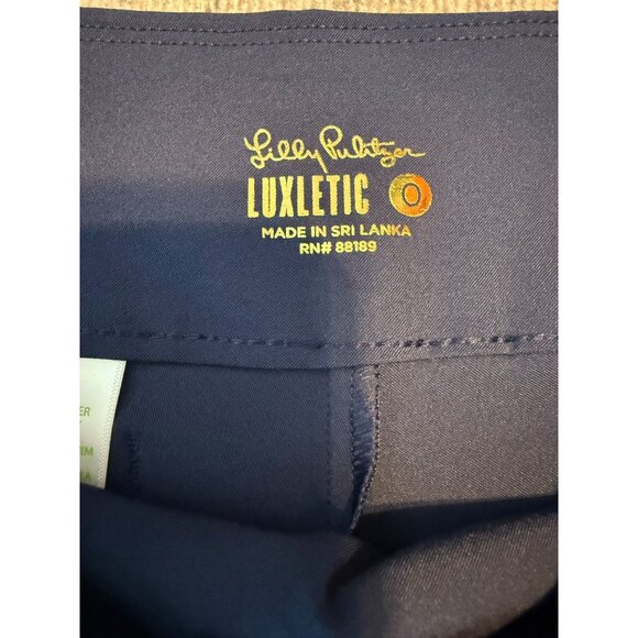 Lilly Pulitzer Luxletic Corso Navy Blue Golf Pants Size 0 Stretch Activewear - Picture 3 of 7
